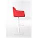 Sgabello Alto Regolabile Damaso in Similpelle I Sgabello Bancone con Braccioli E Schienale Imbottiti E Poggiapiedi, H 58-83 CM Rosso Bianco - Foto miniatura 3