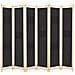 Divisorio A 6 Pannelli Nero 240x170x4 Cm In Tessuto - Foto miniatura 1