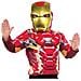 Mezza Maschera In Plastica Di Iron Man Per Bambino - Foto miniatura 1