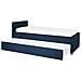 Letto Singolo Con Letto Estraibile In Tessuto Blu 80x200 Cm Marmande - Foto miniatura 1