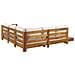 Set Da Giardino In Legno Chiaro Con Cuscini Color Bianco Sporco Marettimo - Foto miniatura 6
