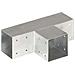 Connettore Per Pali A Forma Di T In Metallo Zincato 91x91 Mm - Foto miniatura 3
