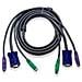 6ft PS / 2, 1,8m, Nero, 2 x 6 pin mini-DIN M, 1 x HDB-15 M, 2 x 6 pin mini-DIN M, 1 x HDB-15 F, PS / 2, 6 pin mini-DIN, HDB-15 - Foto miniatura 1