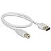 0.5m, USB2.0-A / USB2.0-B 0.5m USB A USB B Bianco cavo USB - Foto miniatura 2