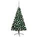Set Albero Natale Artificiale a Metà LED e Palline Verde 240cm - Foto miniatura 1