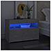 Comodino con Luci LED Grigio Cemento 60x35x40 cm - Foto miniatura 1