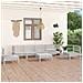 Set Divani Da Giardino 7 Pz Bianco In Legno Massello Di Pino - Foto miniatura 1