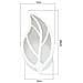 Applique Led 7 W Luce Naturale Lampada A Parete Forma Di Foglia In Vetro E32n - Foto miniatura 2