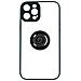 Cover Iphone 14 Pro Bimateria Anello Metallico Supporto Verde - Foto miniatura 1