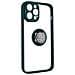 Cover Iphone 14 Pro Bimateria Anello Metallico Supporto Verde - Foto miniatura 4
