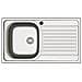 Lavello Incasso Cucina Mp861vdx Acciaio 86x50 Cm Una Vasca E Gocciolatoio Destro - Foto miniatura 2