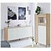 Credenza Arvada, Madia Moderna A 3 Ante E Ripiani, Buffet Da Cucina, Buffet Di Design Da Soggiorno, 154x40h75 Cm, Rovere E Bianco - Foto miniatura 4