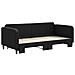 Divano Letto Con Letto Estraibile Nero 90x200 Cm In Tessuto - Foto miniatura 3
