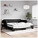 Divano Letto Con Letto Estraibile Nero 90x200 Cm In Tessuto - Foto miniatura 1