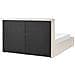 Letto Matrimoniale Tessuto Beige Con Contenitore 160 X 200 Cm Moissac - Foto miniatura 2