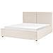 Letto Matrimoniale Tessuto Beige Con Contenitore 160 X 200 Cm Moissac - Foto miniatura 4