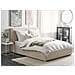 Letto Matrimoniale Tessuto Beige Con Contenitore 160 X 200 Cm Moissac - Foto miniatura 1