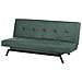 Divano Letto 3 Posti Leeds Tessuto Verde - Foto miniatura 3