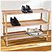 Scarpiera Slim Multiuso 3 Ripiani Porta Scarpe Legno Design Naturale Arredament - Foto miniatura 3