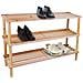 Scarpiera Slim Multiuso 3 Ripiani Porta Scarpe Legno Design Naturale Arredament - Foto miniatura 1