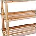 Scarpiera Slim Multiuso 3 Ripiani Porta Scarpe Legno Design Naturale Arredament - Foto miniatura 2