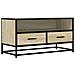 Mobile Tv Rovere Sonoma 80x34,5x40 Cm Legno Multistrato Metallo - Foto miniatura 2