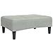 Poggiapiedi Grigio Chiaro 77x55x31 Cm In Velluto - Foto miniatura 2