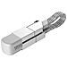 Portachiavi Con Cavo Dati 6-in-1 Grigio-bianco - Ricarica Rapida - Foto miniatura 4