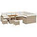 Set di Divano da Giardino  di 12 Pezzi con Cuscini in Rattan Polietilene Beige, Set da Pranzo da Giardino  di 3 Pezzi con Cuscini in Rattan Polietilene Beige - Foto miniatura 1