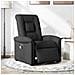 Poltrona Massaggiante Reclinabile Elettrica Nera in Tessuto - Foto miniatura 2