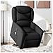 Poltrona Alzapersona Massaggiante Reclinabile Nera in Tessuto - Foto miniatura 2