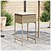 Sgabelli da Bar con Cuscini 2 pz Beige in Polyrattan - Foto miniatura 2