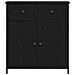 Mobile Nero Rovere 70x30x80 cm Legno ingegnerizzato e Acciaio - Foto miniatura 6