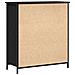 Mobile Nero Rovere 70x30x80 cm Legno ingegnerizzato e Acciaio - Foto miniatura 8