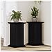 Supporto per Piante Rovere Nero 33x33x60 cm Legno Ingegnerizzato - Foto miniatura 2