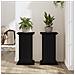 Supporto per Piante Rovere Nero 33x33x60 cm Legno Ingegnerizzato - Foto miniatura 4