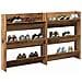 Armadi per scarpe da muro 2 pcs Legno vecchio Legno multistrato - Foto miniatura 3