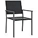 Set da Pranzo per Giardino 3 pcs Nero Poly Rattan - Foto miniatura 6