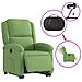 Poltrona Alzapersona Reclinabile Elettrica Verde Chiaro Velluto - Foto miniatura 5