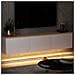 Lumi Porta Tv Led Sospeso Con Armadi Bianchi E Piano In Legno 160cm - Foto miniatura 4