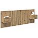 Testata con Comodino 3 pcs Rovere artigianale Legno multistrato - Foto miniatura 3