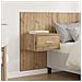 Testata con Comodino 3 pcs Rovere artigianale Legno multistrato - Foto miniatura 4