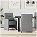 Sedie da Pranzo con Ruote 2 pcs Grigio chiaro 57 x 67 x 95 cm - Foto miniatura 2