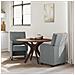 Sedie da Pranzo con Ruote 2 pcs Grigio chiaro 57 x 67 x 95 cm - Foto miniatura 3