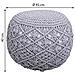 Puf In Cotone Intrecciato Grigio 45x45x40h - Foto miniatura 5
