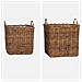 Cestino per Piante con archiviazione 2 pcs Marrone Rattan Lacak - Foto miniatura 4