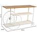 Console In Legno E Metallo Laccato Bianco Con 2 Ripiani 120x42x78h Cm - Foto miniatura 3