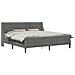 Struttura letto con materasso Grigio scuro 200 x 200 cm Velluto - Foto miniatura 1