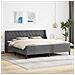 Struttura letto con materasso Grigio scuro 200 x 200 cm Velluto - Foto miniatura 2