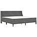 Struttura letto con materasso Grigio scuro 200 x 200 cm Velluto - Foto miniatura 3
